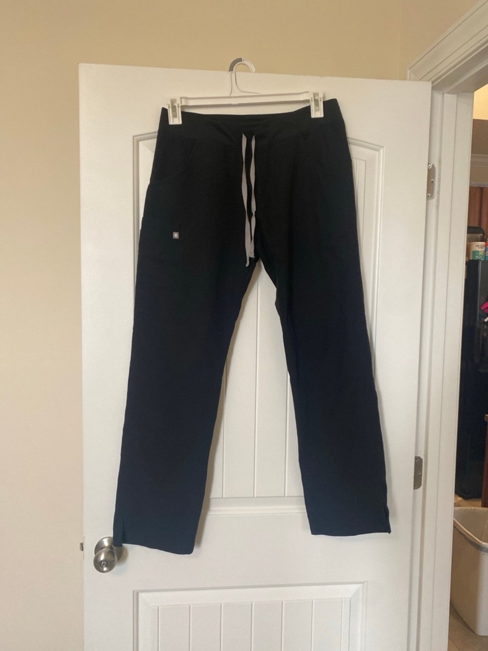 Figs Black Women's Jogger Pants with White Drawstring